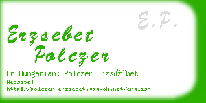 erzsebet polczer business card